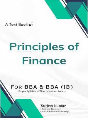 cover image of Principles of Finance